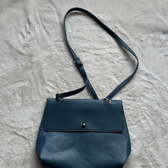 Blue Crossbody Shoulder Bag Minimalist Chic | Everyday Essential - Picture 1 of 8
